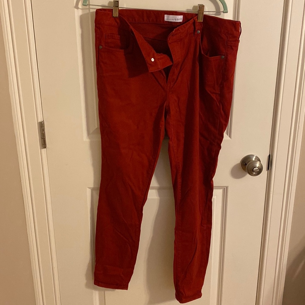 Red Skinny pants